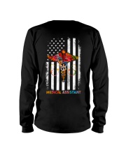 Proud American Medical Assistant Colourful Flag Long Sleeve Tee thumbnail