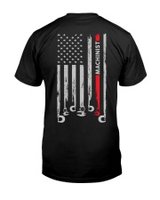 Proud American Machinist Flag Classic T-Shirt back