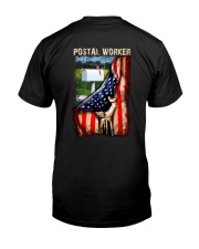 Proud American Postal Worker Flag Classic T-Shirt back