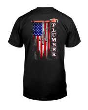 Proud American Plumber Flag Classic T-Shirt back