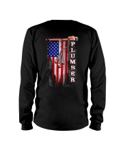 Proud American Plumber Flag Long Sleeve Tee thumbnail