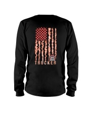 Proud American Trucker fire flag Long Sleeve Tee thumbnail