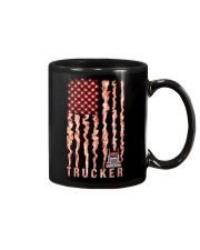 Proud American Trucker fire flag Mug thumbnail