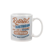 Retired Electrician only way happier Mug tile