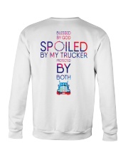 Protected by God and Trucker Crewneck Sweatshirt thumbnail