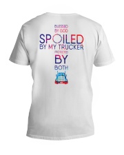 Protected by God and Trucker V-Neck T-Shirt thumbnail