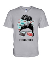 Trucker Life V-Neck T-Shirt thumbnail