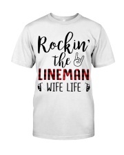 Rockin the Lineman Wife Life Classic T-Shirt tile