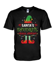 Santa's Favorite Medical Assistant V-Neck T-Shirt thumbnail