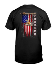 Proud American Trucker flag Classic T-Shirt back