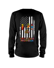 Proud American Childcare Provider Colourful Flag Long Sleeve Tee thumbnail