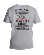 Chef's Wife: I am his Queen V-Neck T-Shirt thumbnail