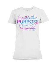 Caregiver Created with a Purpose Premium Fit Ladies Tee thumbnail