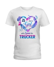 Just a Girl who Loves her Trucker Ladies T-Shirt front
