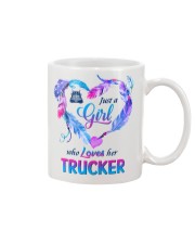 Just a Girl who Loves her Trucker Mug tile