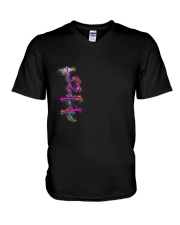 Colorful Heartbeat Nurse shirt V-Neck T-Shirt thumbnail