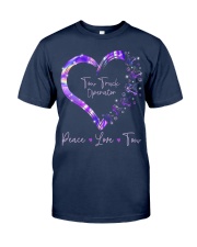 Peace Love Tow Truck Operator Classic T-Shirt front