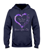 Peace Love Tow Truck Operator Hooded Sweatshirt thumbnail