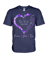 Peace Love Tow Truck Operator V-Neck T-Shirt thumbnail