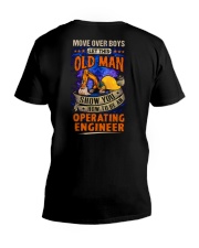Old Man will show how to be an Operating Engineer V-Neck T-Shirt thumbnail