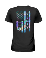 Emt US Flag Ladies T-Shirt back