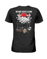 No One Fights Alone Nurse Ladies T-Shirt back