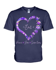 Peace Love Emt V-Neck T-Shirt thumbnail