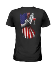 Bartender US Flag Ladies T-Shirt tile