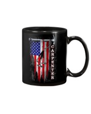 Proud American Carpenter Flag Mug tile