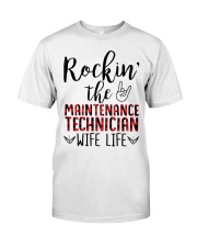 Rockin the Maintenance Technician Wife Life Classic T-Shirt thumbnail