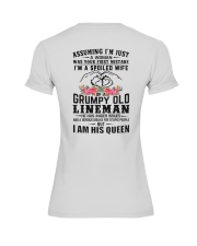 Lineman's Wife: I am his Queen Premium Fit Ladies Tee thumbnail