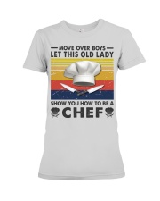 Old Lady will show how to be a Chef Premium Fit Ladies Tee tile