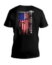 Pipefitter US Flag V-Neck T-Shirt tile