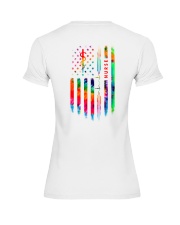 Proud Nurse Tie Dye US Flag Premium Fit Ladies Tee thumbnail