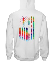 Proud Nurse Tie Dye US Flag Hooded Sweatshirt back