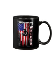 Proud American Welder Flag Mug tile