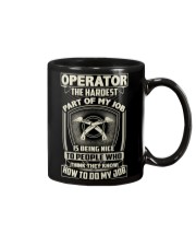 Operator: Hardest part of my job Mug tile