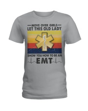 Old Lady will show how to be an Emt Ladies T-Shirt front