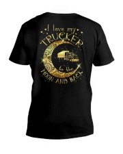 I love my Trucker to the moon and back V-Neck T-Shirt thumbnail