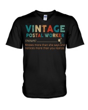 Vintage Postal Worker V-Neck T-Shirt thumbnail