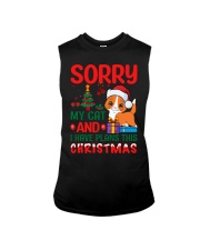 My cat and I have plans this Christmas Sleeveless Tee tile