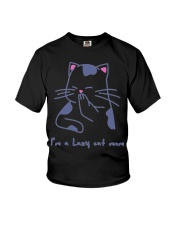 Lazy cat mom Youth T-Shirt tile