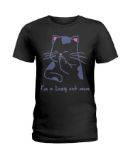 Lazy cat mom Ladies T-Shirt tile