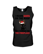 I heard santa on the roof Unisex Tank tile