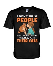 Meow back at their cats V-Neck T-Shirt tile