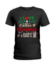Christmas and cats Ladies T-Shirt tile