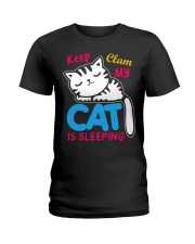 My cat is sleeping Ladies T-Shirt tile