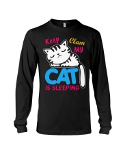 My cat is sleeping Long Sleeve Tee tile