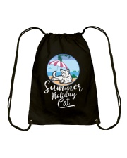 Summer holiday cat Drawstring Bag tile