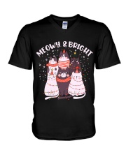 Meowy and bright V-Neck T-Shirt tile